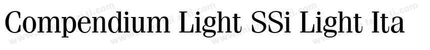 Compendium Light SSi Light Italic字体转换